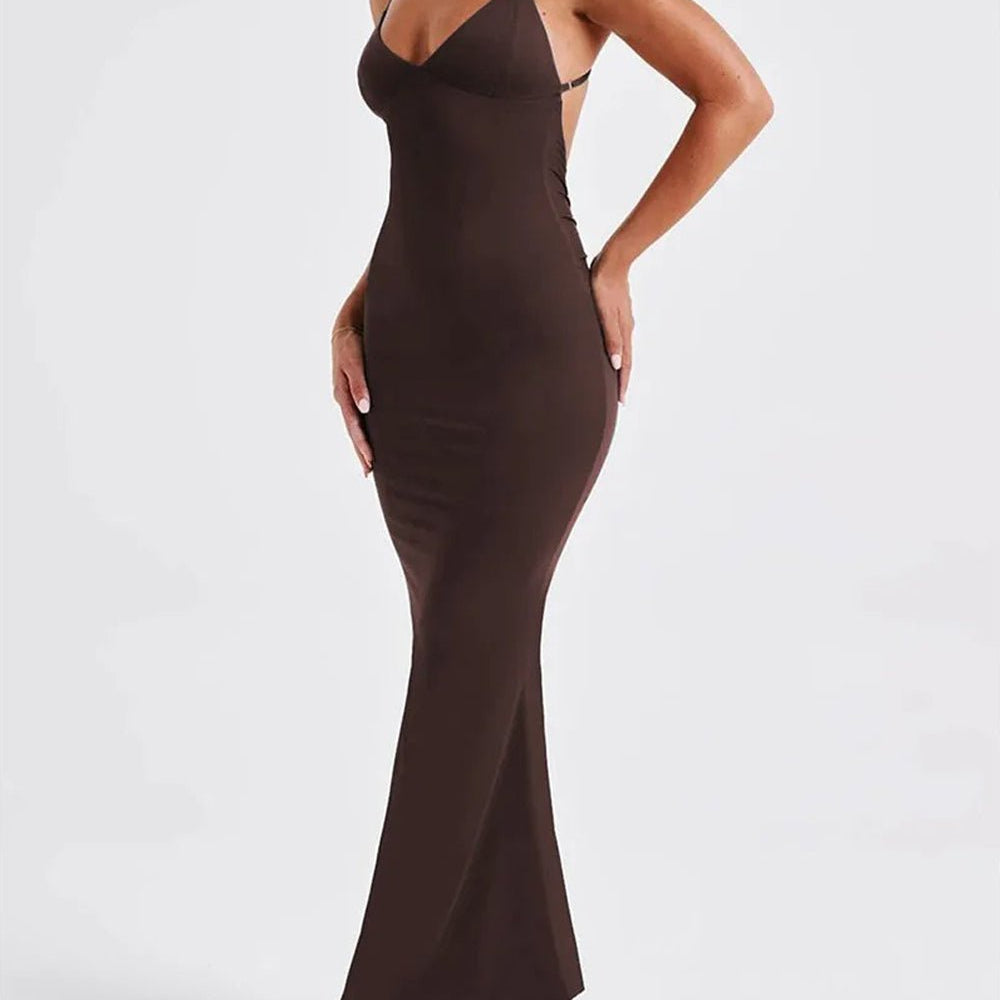 Abbey Backless Sleeveless Maxi Dress - Fashion Pov