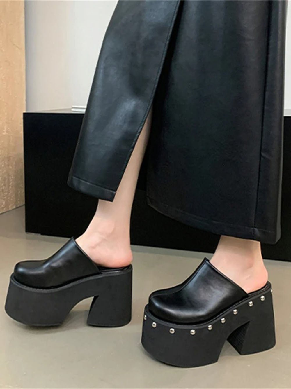 Adalyn Thick High Heel Shoe - Fashion Pov