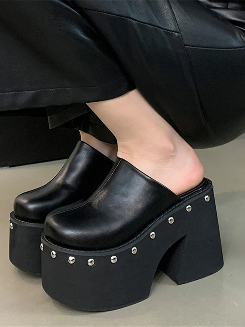 Adalyn Thick High Heel Shoe - Fashion Pov