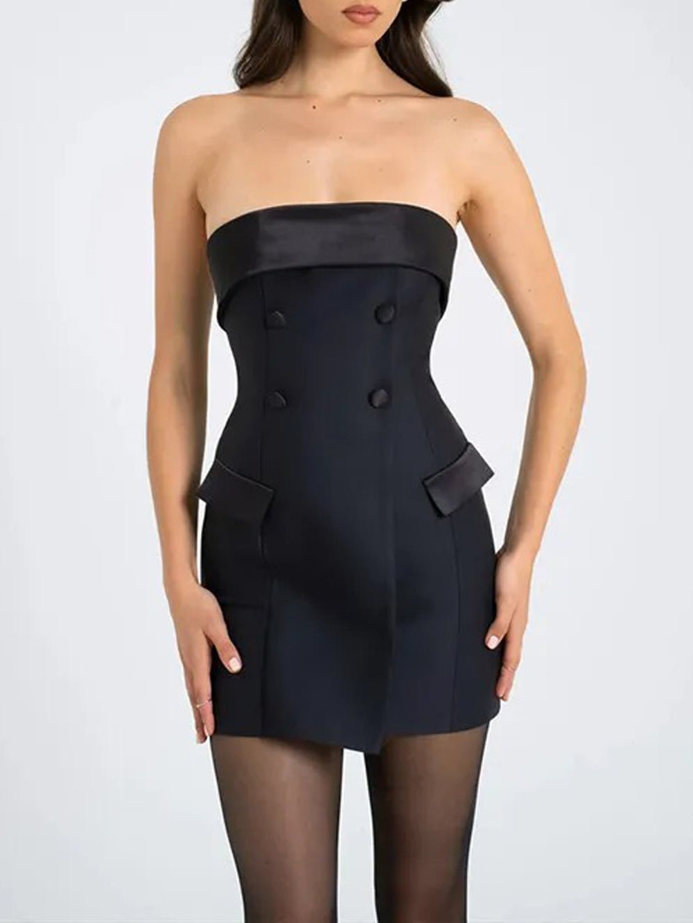 Adele Off Shoulder Backless Mini Dress - Fashion Pov