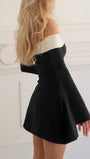 Adriela Off Shoulder Backless Mini Dress - Fashion Pov