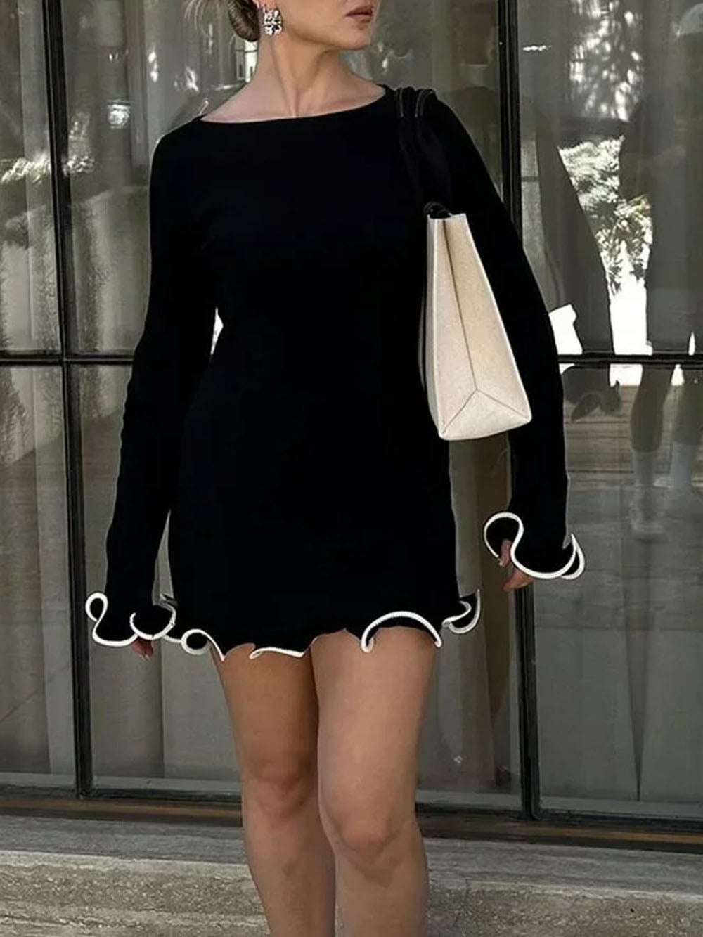 Amaya Bodycon Ruffle Mini Dress - Fashion Pov