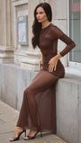 Amelie Mesh Maxi Dress - Fashion Pov