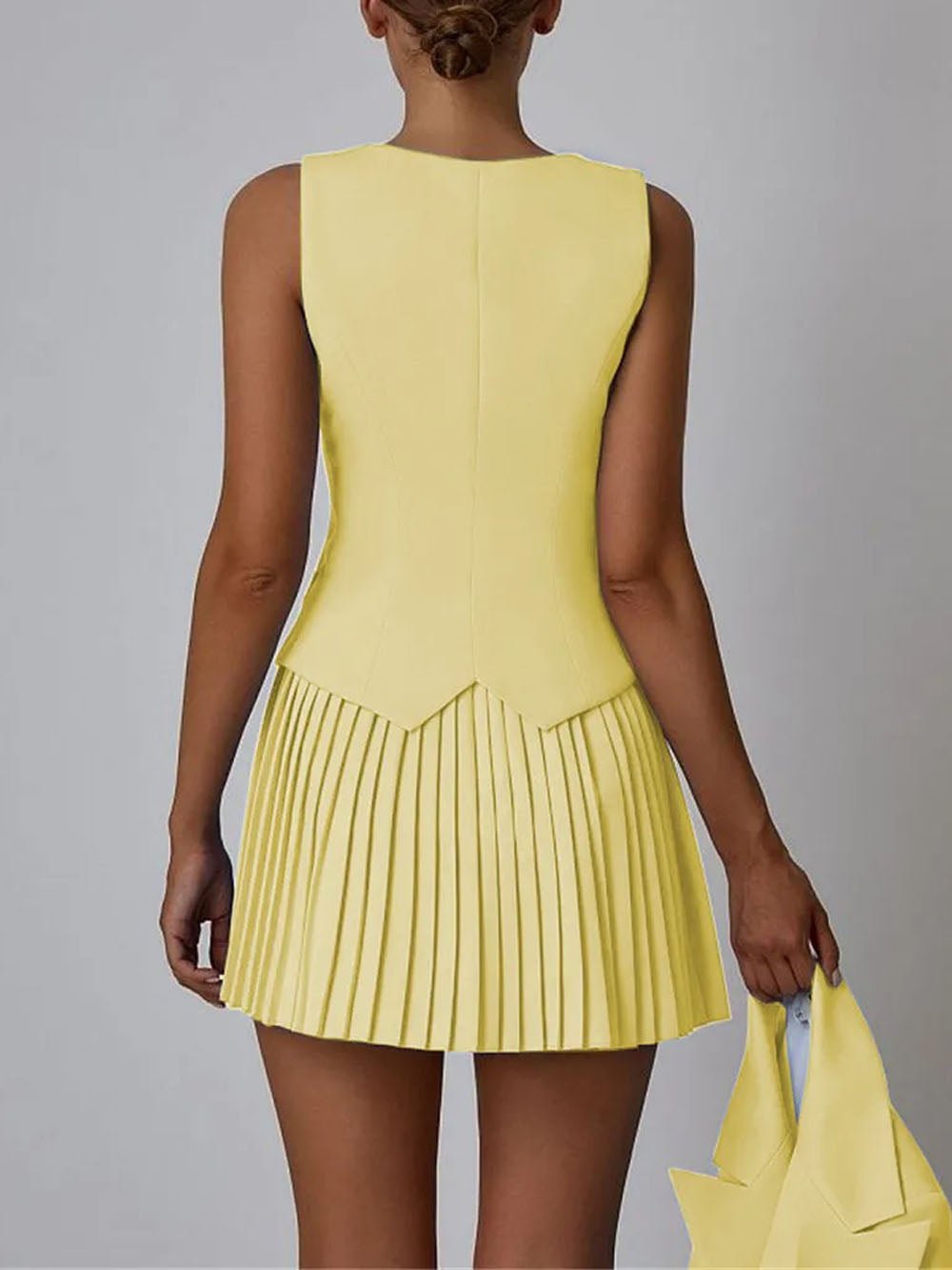 Andrea Single Breasted Top & Mini Skirt - Fashion Pov