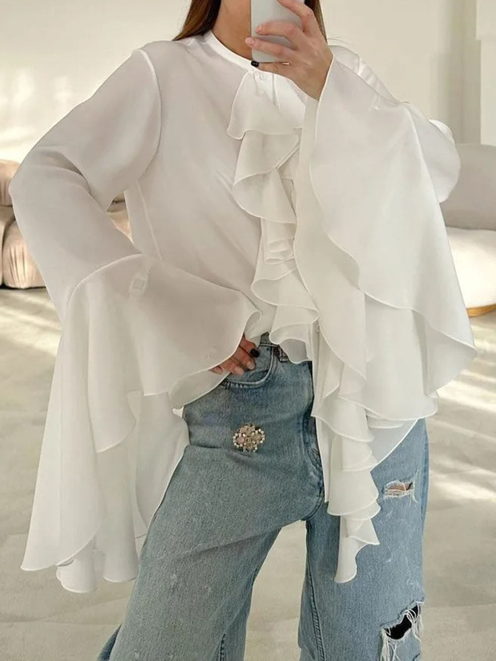 Angelin Sleeve Top & Pant Set - Fashion Pov