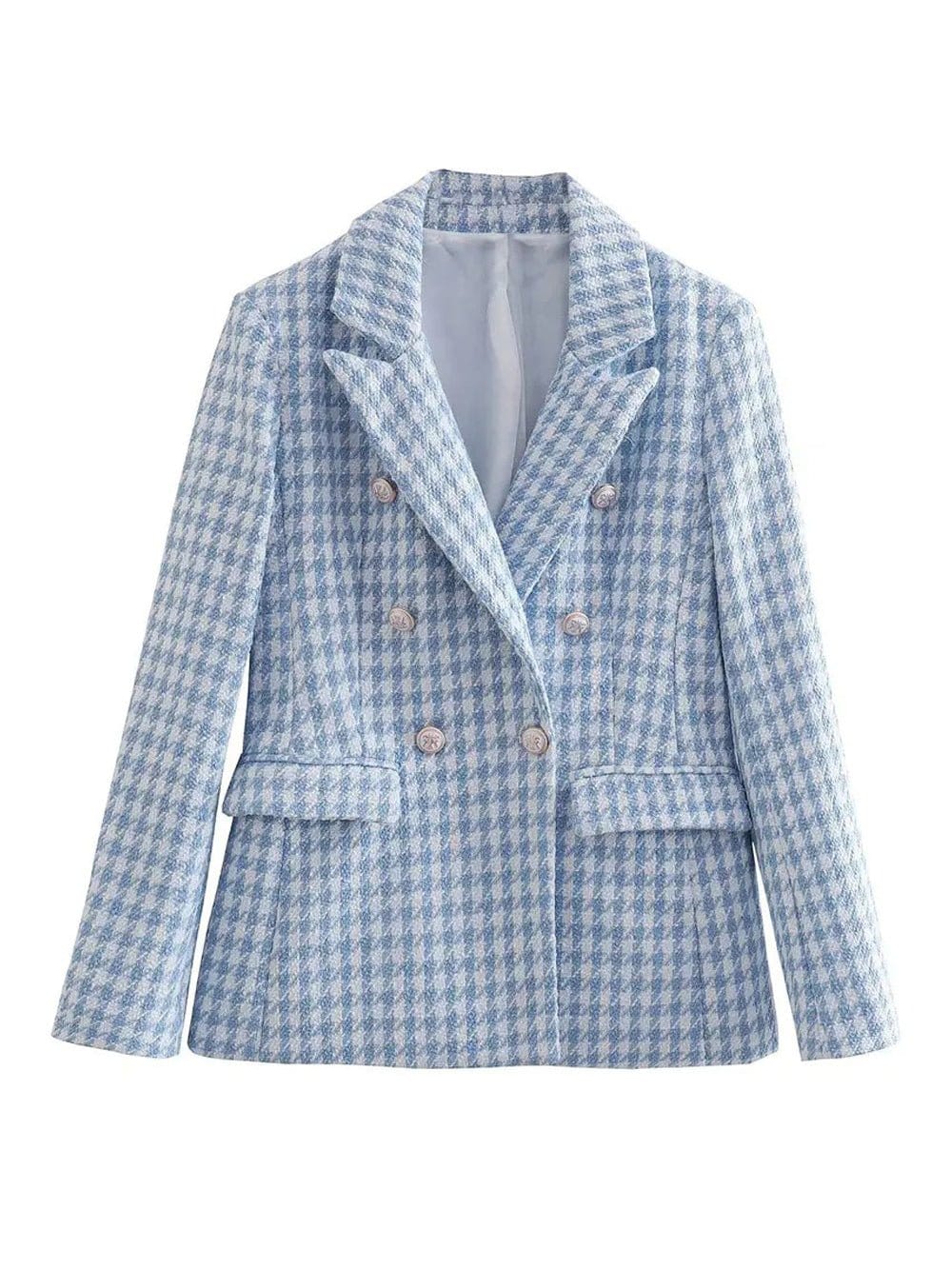 Aria Double Breasted Tweed Blazer - Fashion Pov