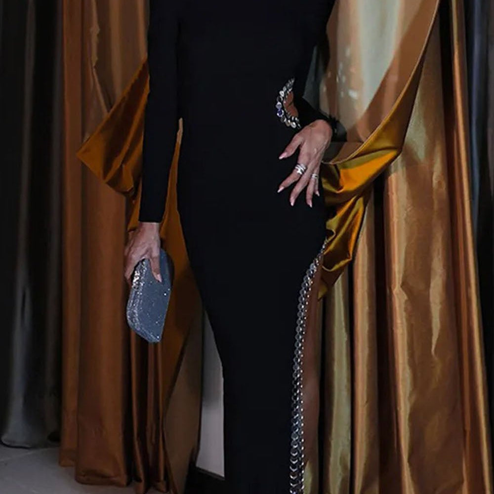 Arya Sequin Shoulder Maxi Dress - Fashion Pov