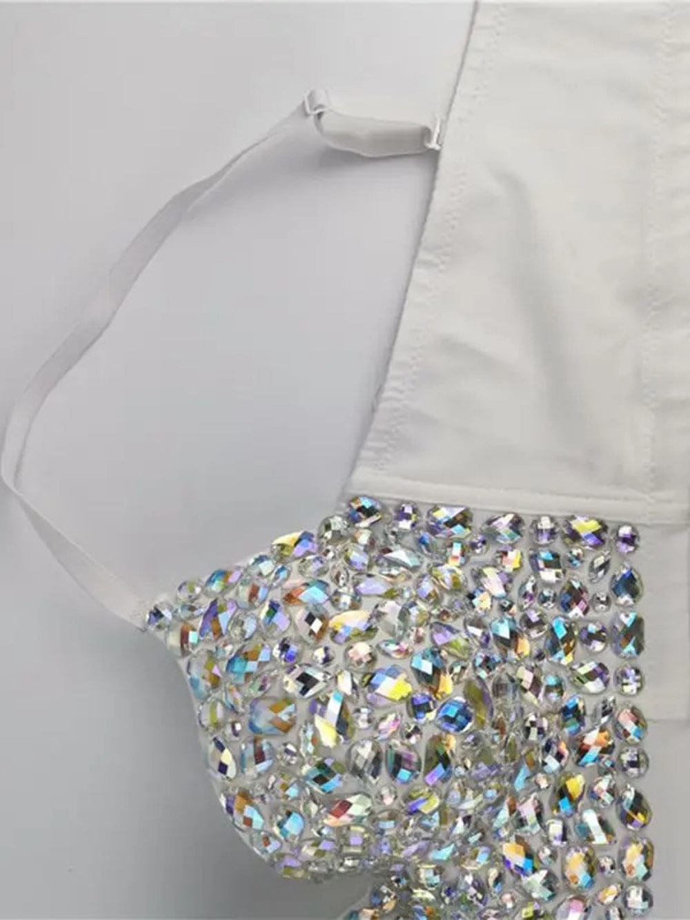 Avy Rhinestone Bustier Crop Top - Fashion Pov