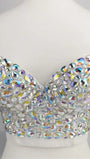 Avy Rhinestone Bustier Crop Top - Fashion Pov