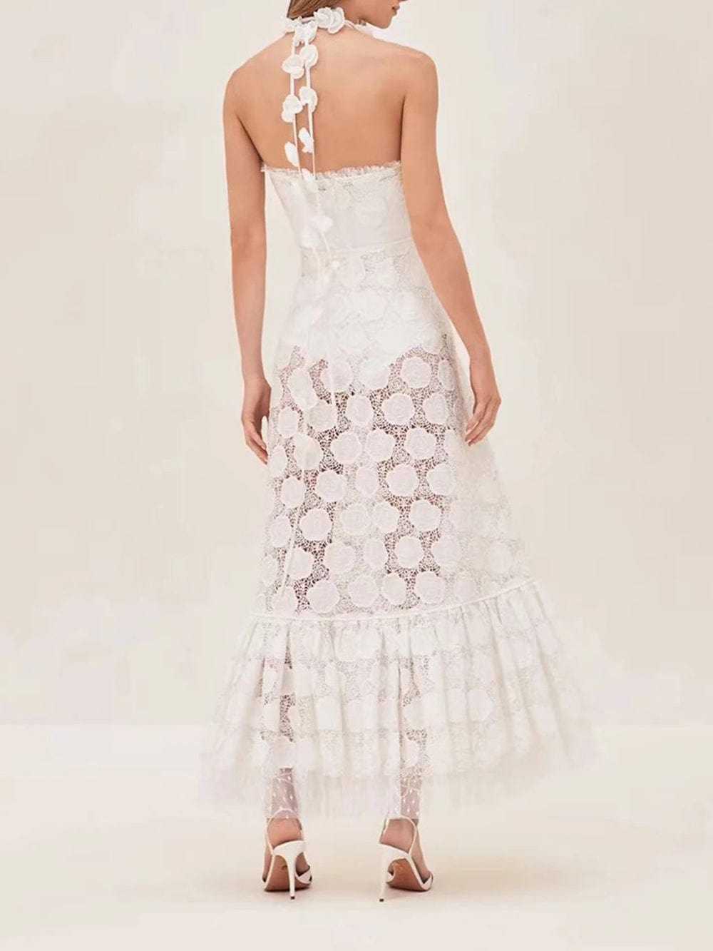 Bela Sleeveless Hollow Out Midi Dress - Fashion Pov