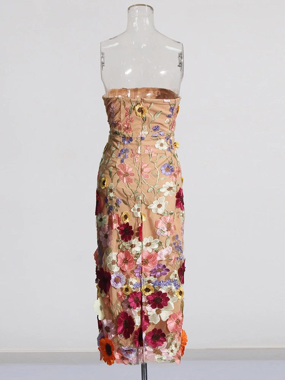 Calysta Appliques Sleeveless Midi Dress - Fashion Pov