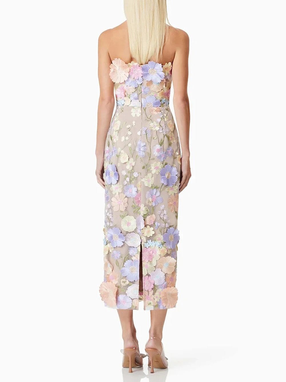 Calysta Appliques Sleeveless Midi Dress - Fashion Pov