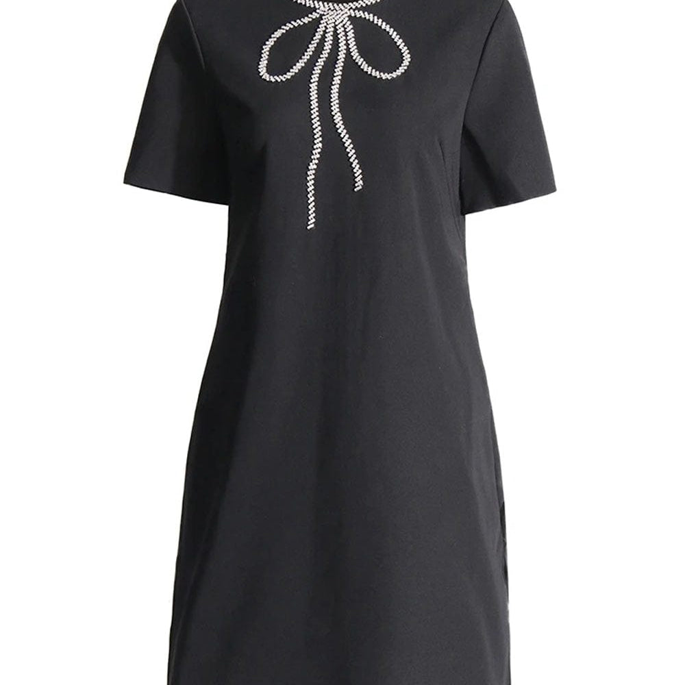 Caylee Diamond Loose Mini Dress - Fashion Pov