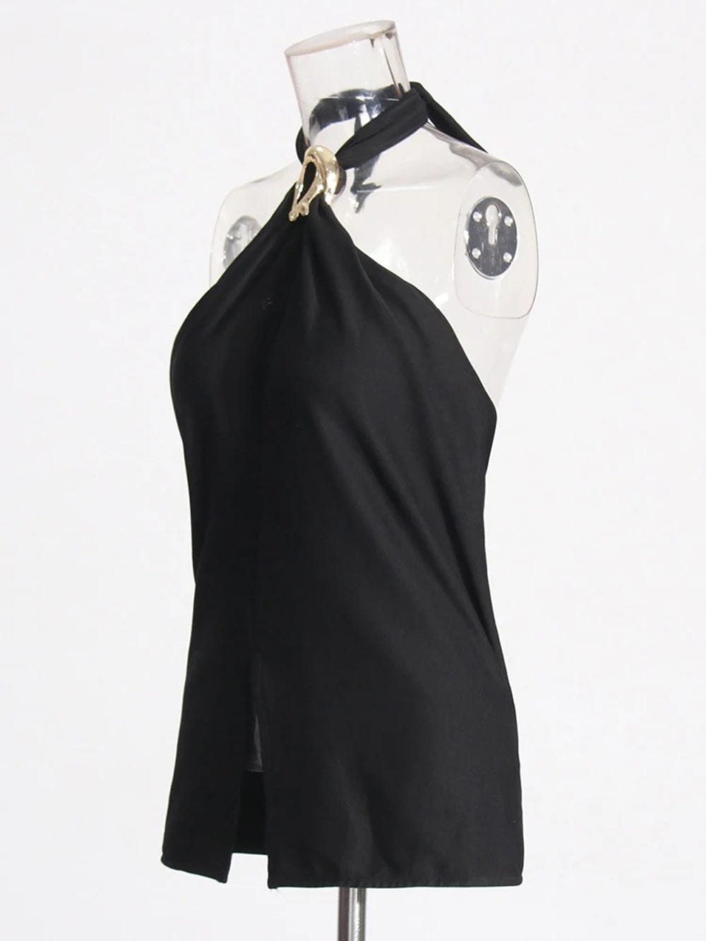 Cecile Backless Metal Buckle Tank Top - Fashion Pov