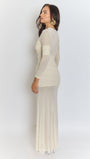 Cecilia Mesh Maxi Dress In White - Fashion Pov