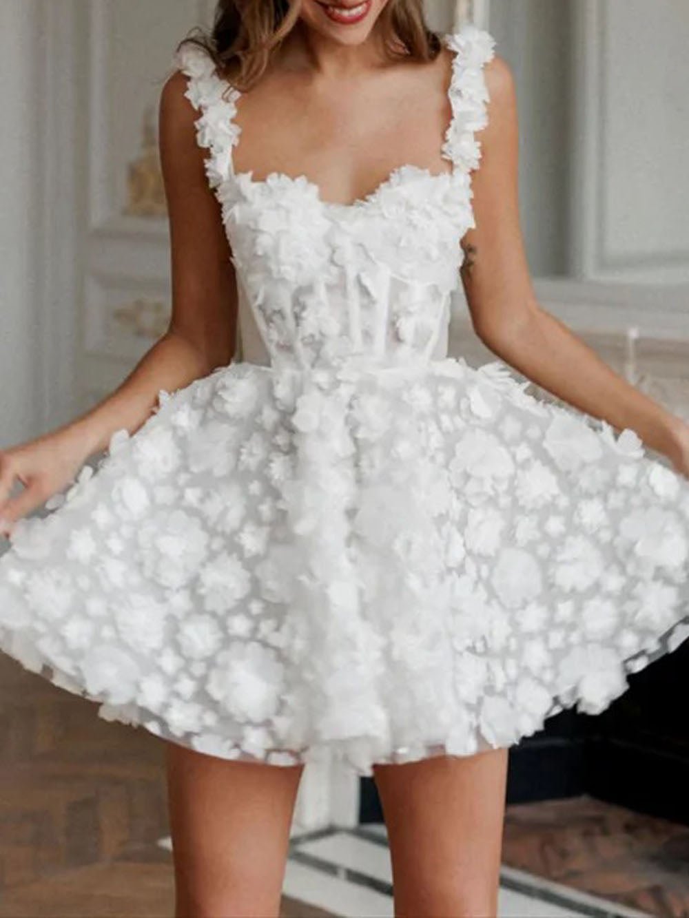 Clementine Lace Mini Dress - Fashion Pov