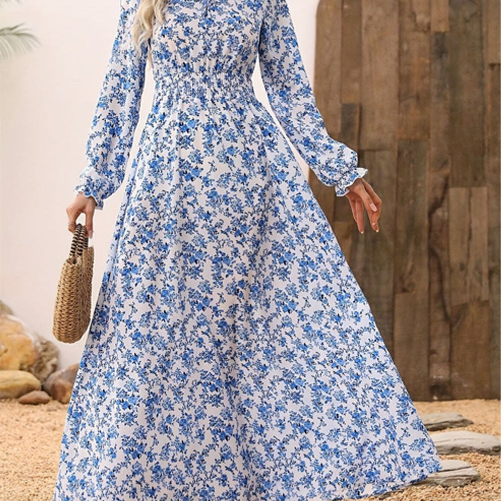 Daisy Floral Long Sleeve Maxi Dress - Fashion Pov