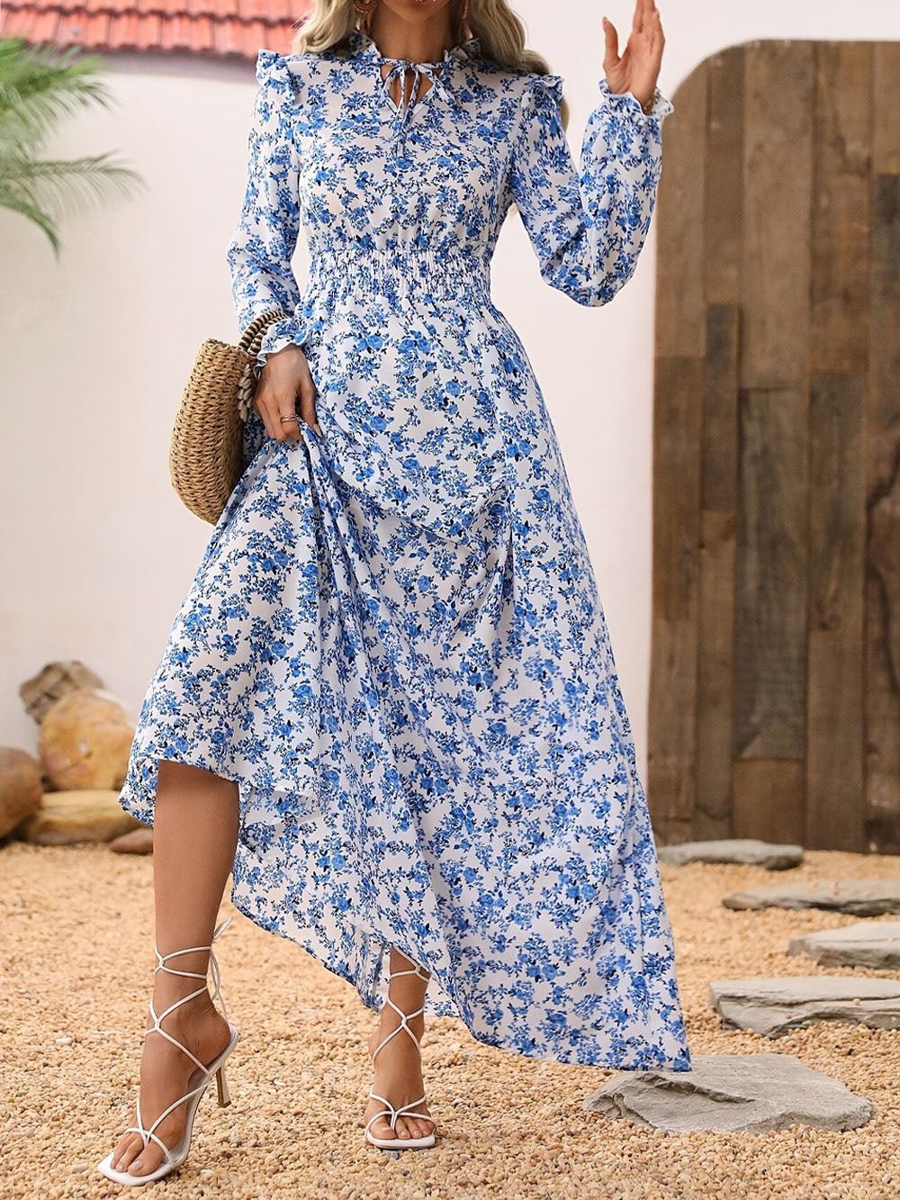 Daisy Floral Long Sleeve Maxi Dress - Fashion Pov