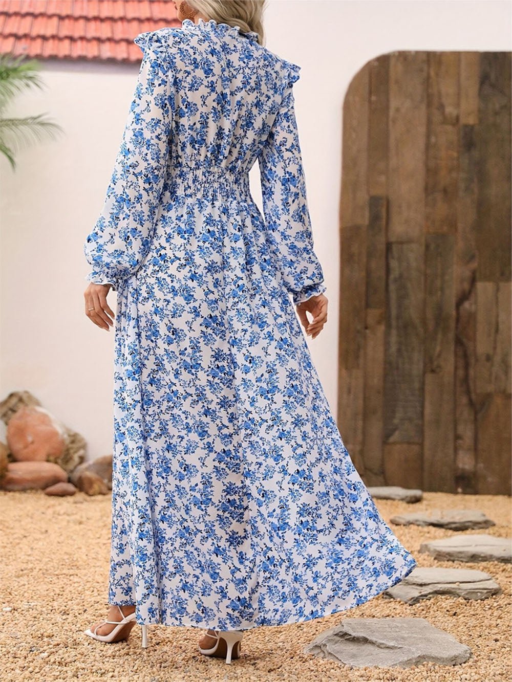 Daisy Floral Long Sleeve Maxi Dress - Fashion Pov
