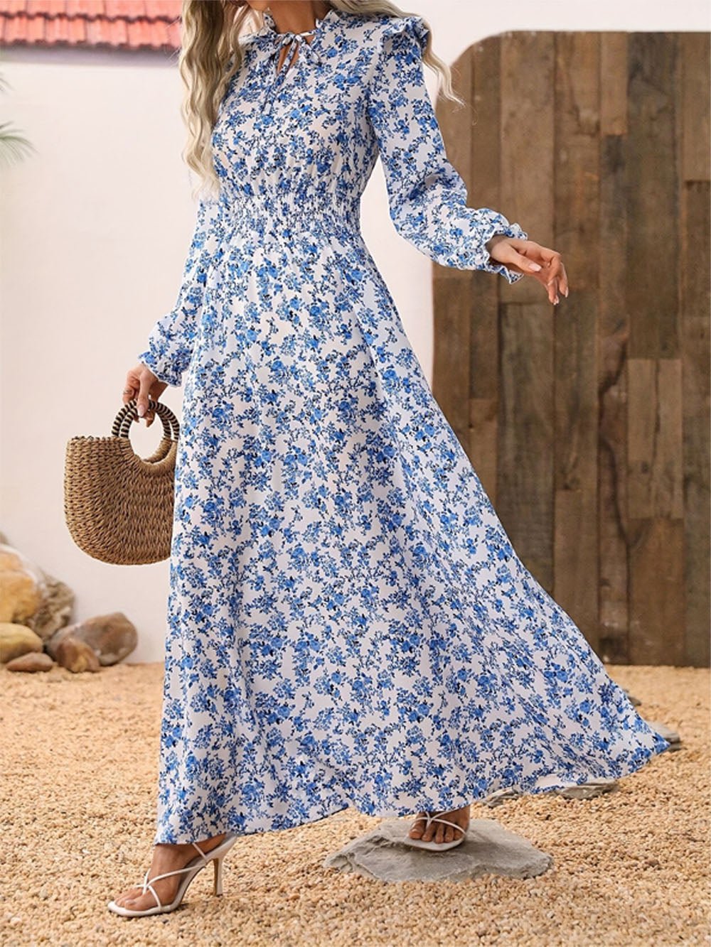 Daisy Floral Long Sleeve Maxi Dress - Fashion Pov