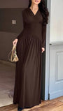 Daniela Long Sleeve Maxi Dress - Fashion Pov