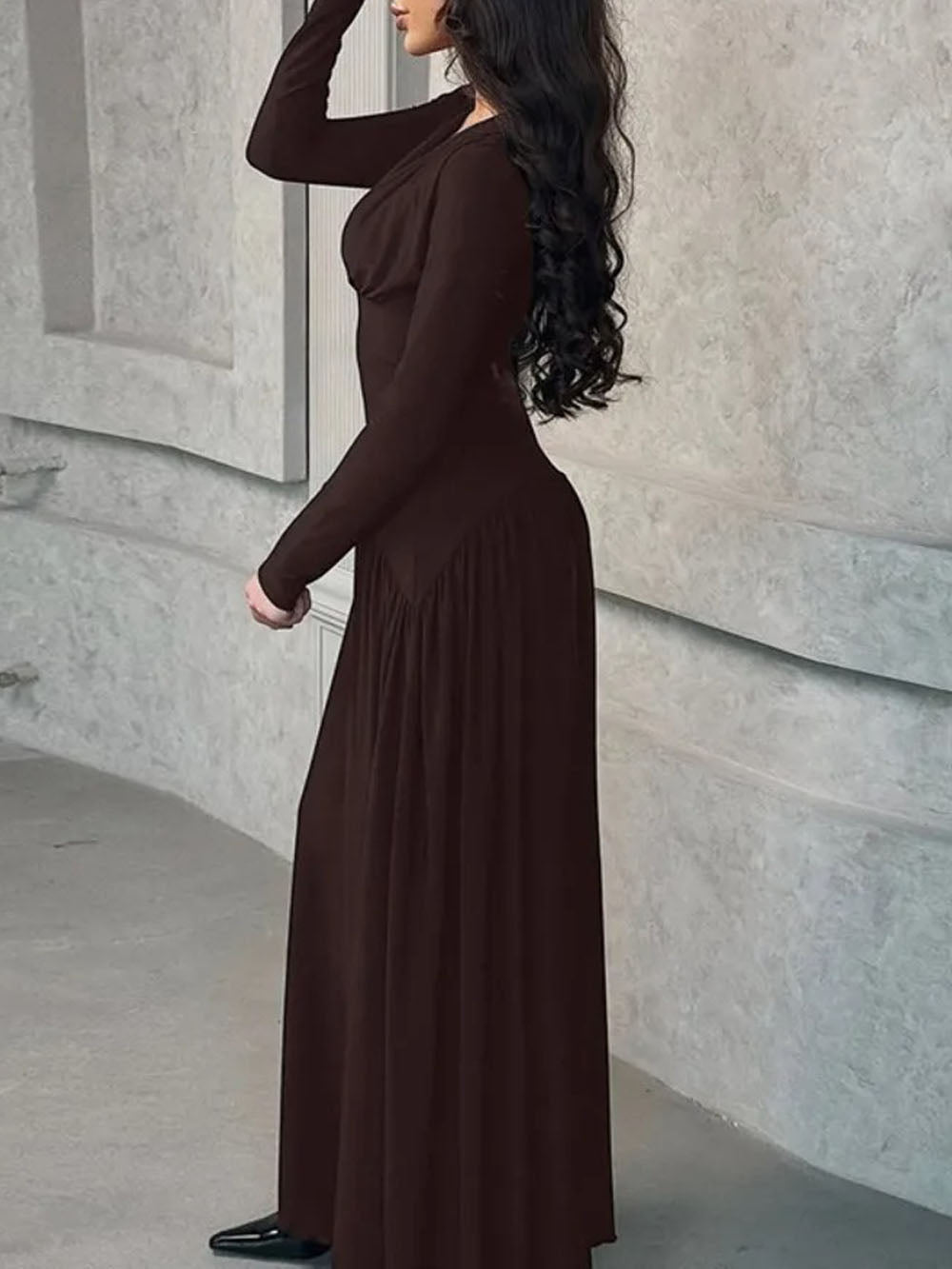 Daniela Long Sleeve Maxi Dress - Fashion Pov