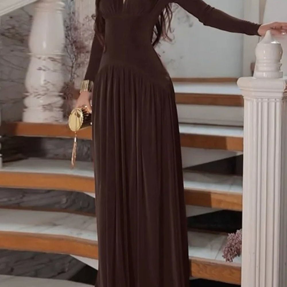 Daniela Long Sleeve Maxi Dress - Fashion Pov