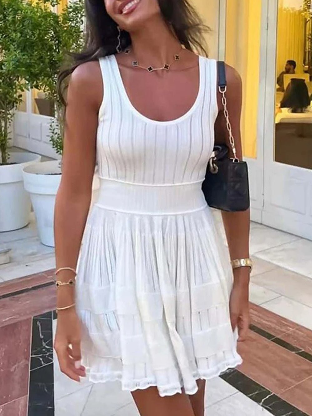 Diana Sleeveless Mini Dress - Fashion Pov