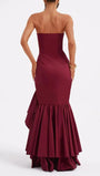 Eliza Strapless Split Ruffle Maxi Dress - Fashion Pov