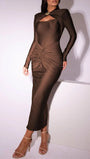 Emerson Hollow Out Long Sleeve Maxi Dress - Fashion Pov