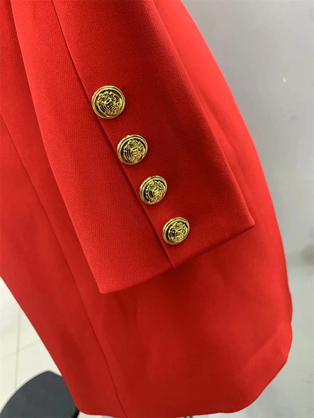 Emilyia Tunic Spliced Button Diamond Blazer - Fashion Pov