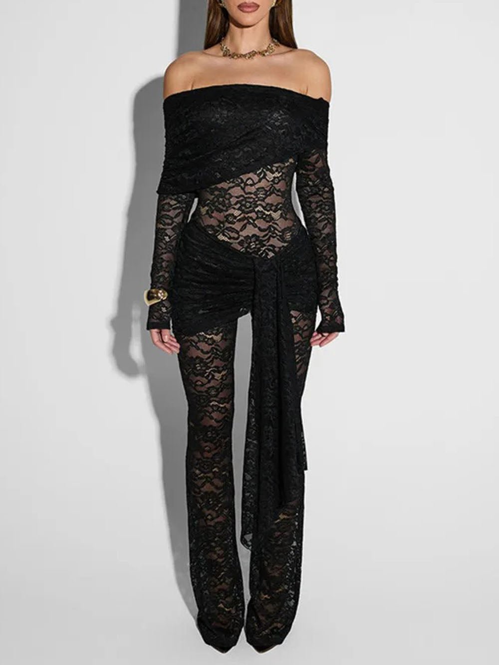 Esme Bodycon Long Sleeve Jumpsuit - Fashion Pov