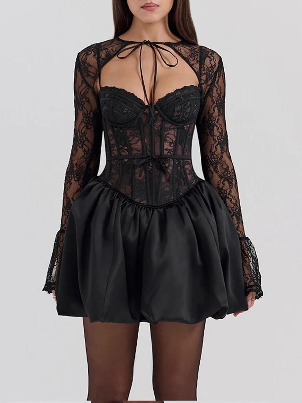 Esther Puffball Mini Dress - Fashion Pov