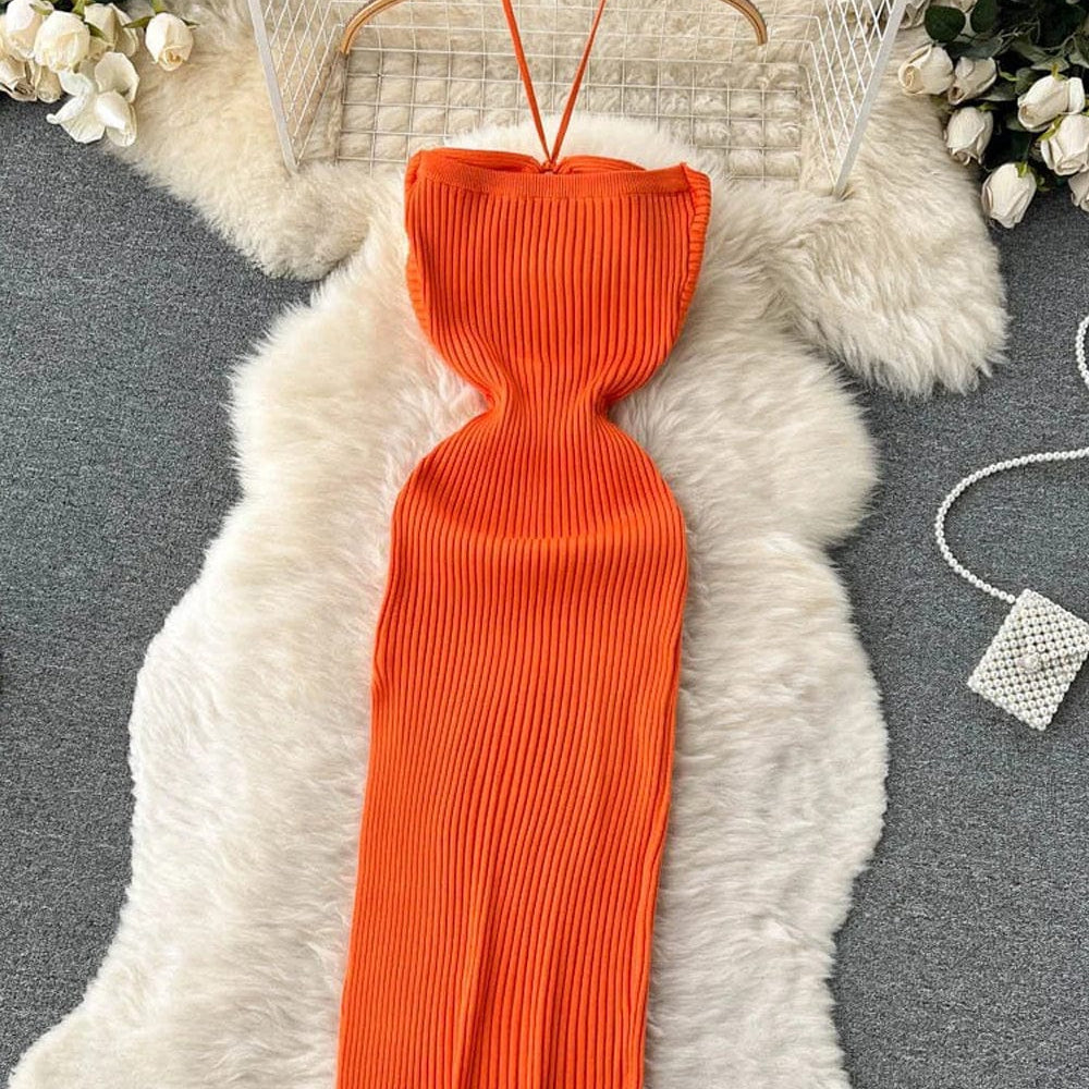 Evie Bodycon Knitted Midi Dress - Fashion Pov