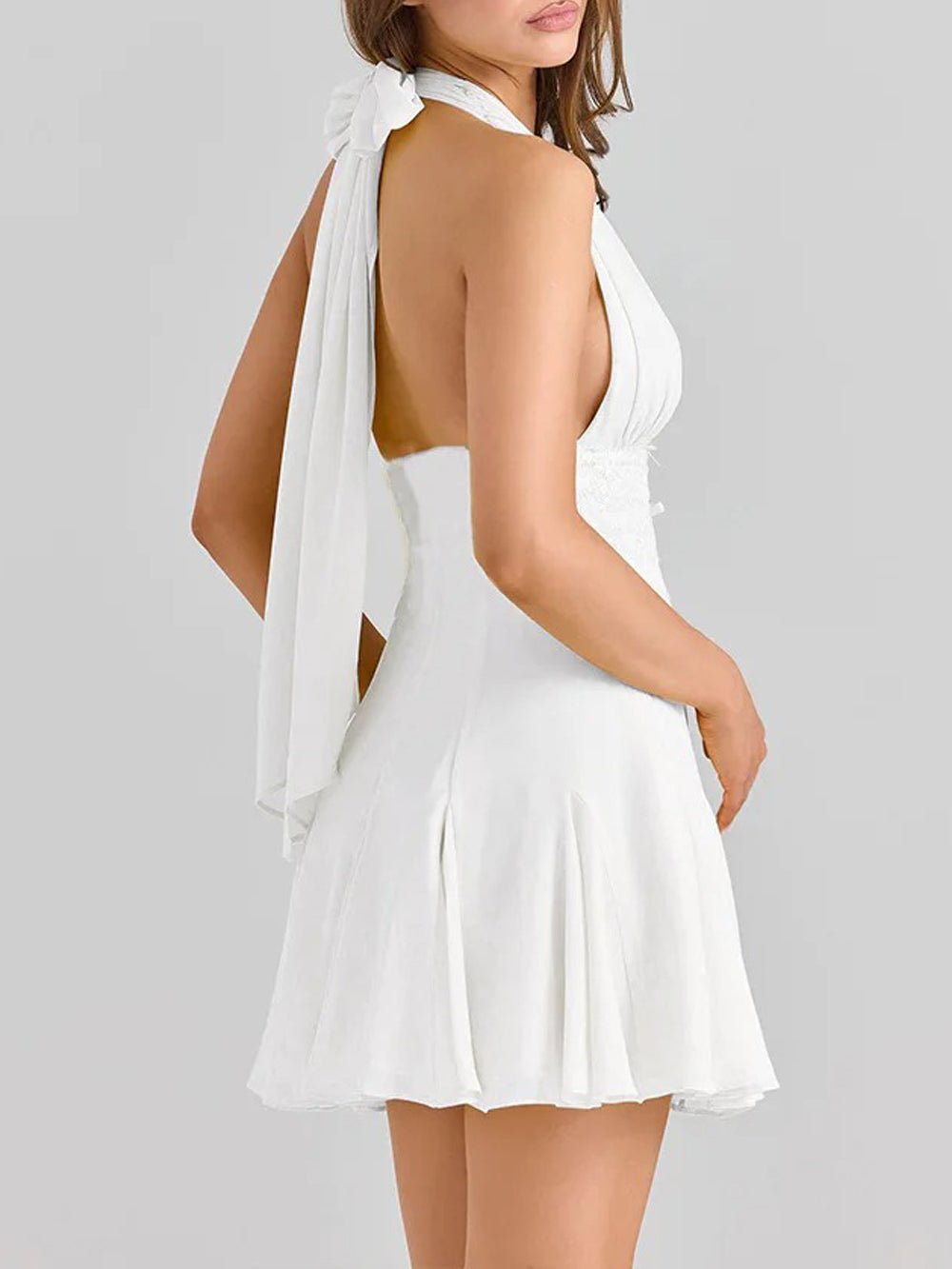 Gemma Lace Patchwork Mini Dress - Fashion Pov