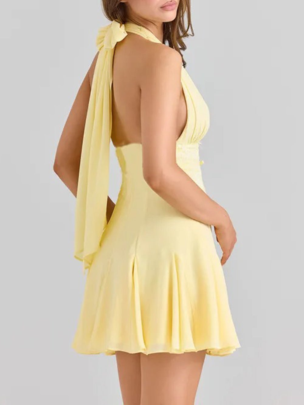 Gemma Lace Patchwork Mini Dress - Fashion Pov