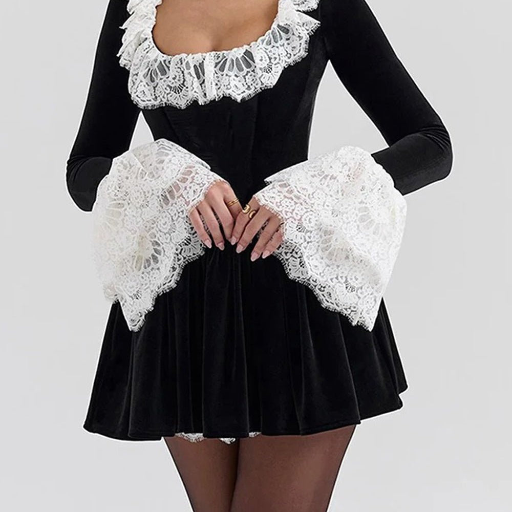 Genevieve Long Sleeve Mini Dress - Fashion Pov