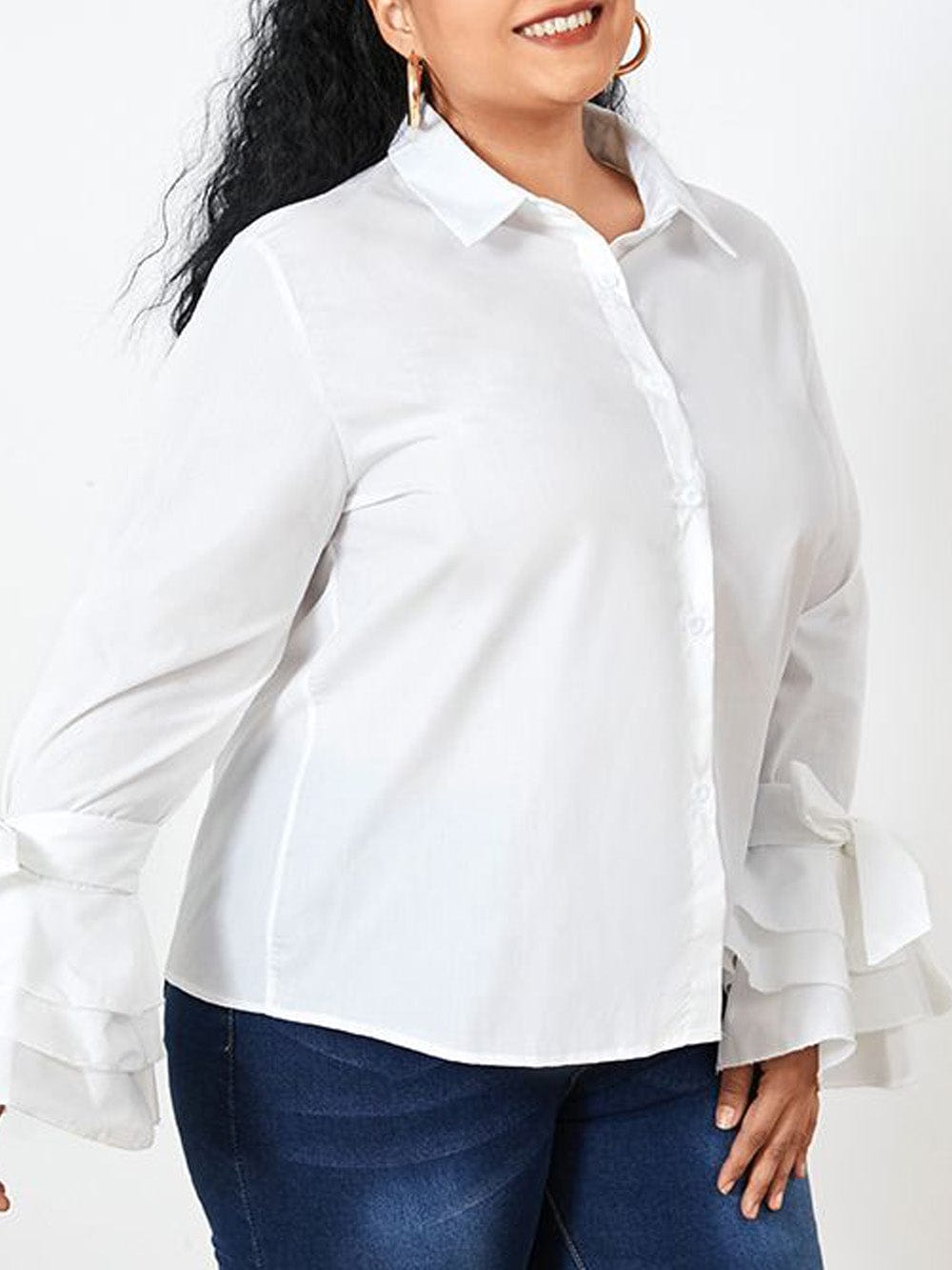 Isabella Buttoned Solid Casual Tunic Top - Fashion Pov