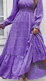 Isabelle Long Sleeve Ruffle Hem Maxi Dress - Fashion Pov