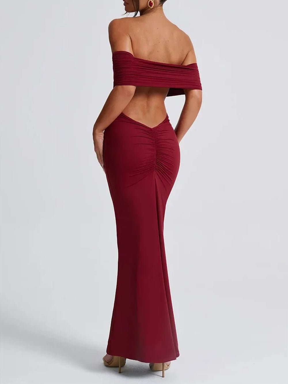 Jasmine Off Shoulder Sleeveless Maxi Dress - Fashion Pov