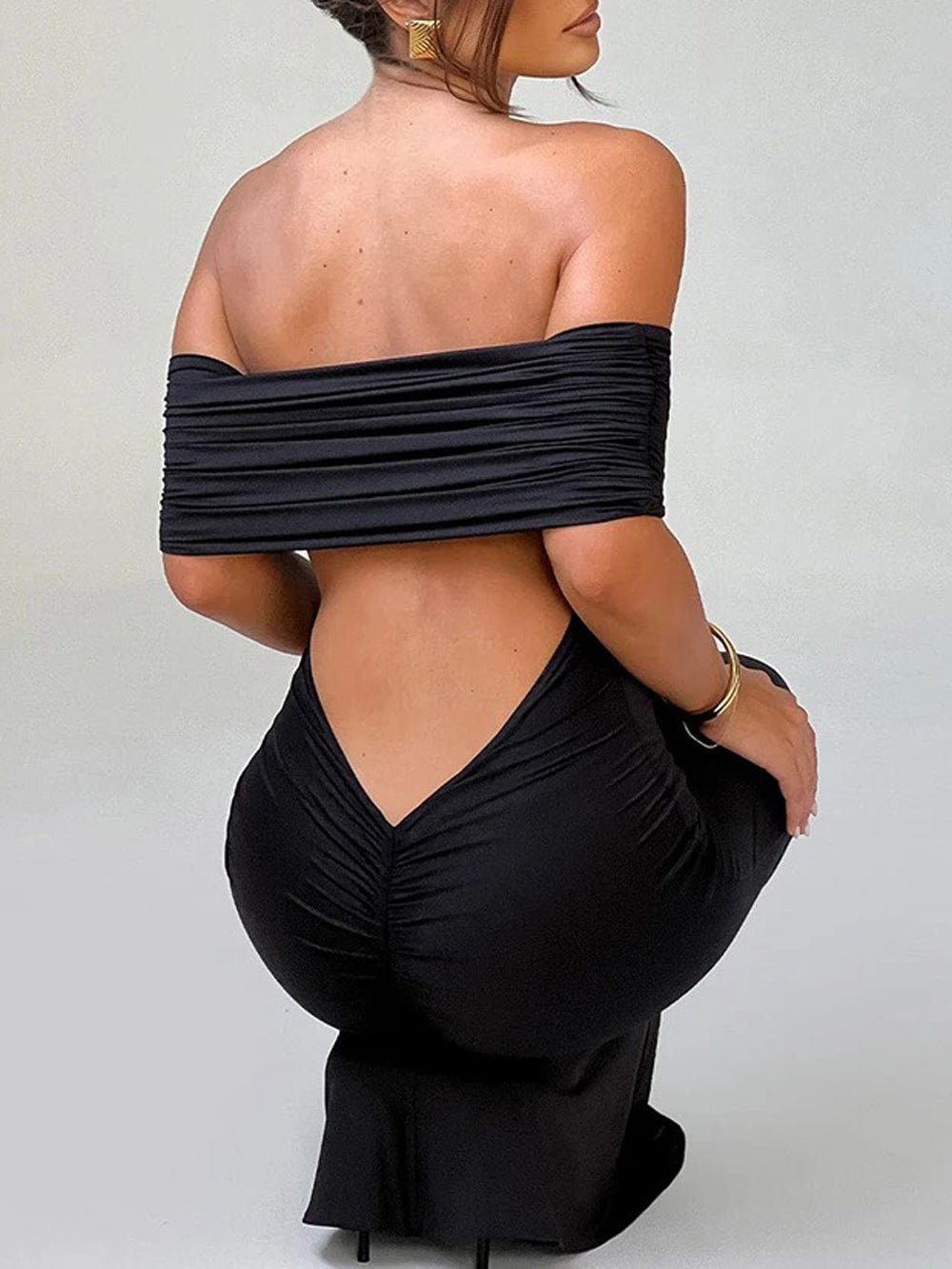 Jasmine Off Shoulder Sleeveless Maxi Dress - Fashion Pov