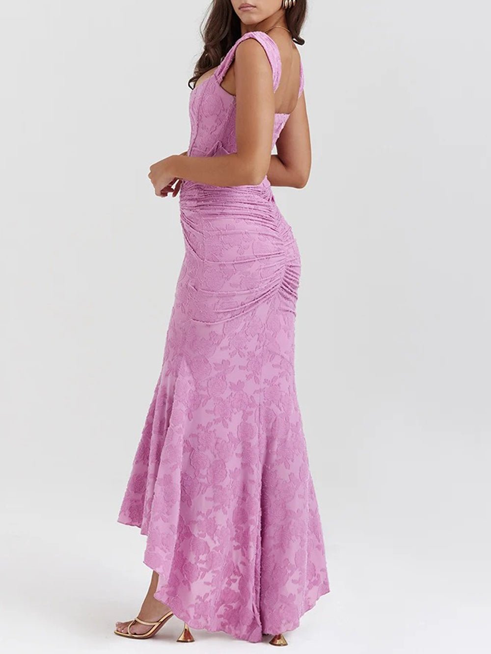 Lilly Off Shoulder Backless Midi Dress - Fashion Pov