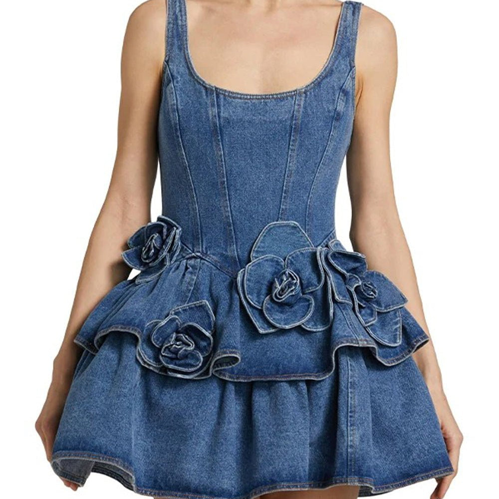 London Denim Mini Dress - Fashion Pov