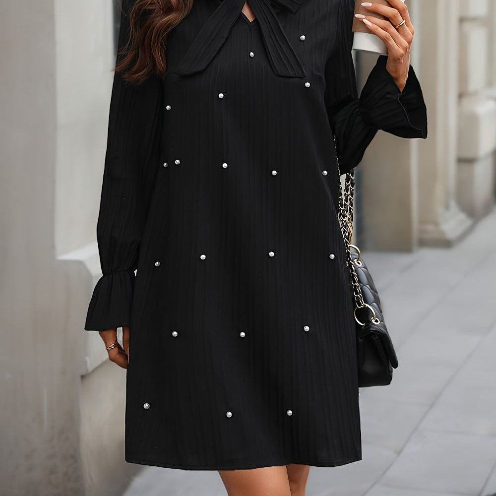 Lucia Neck Mini Dress - Fashion Pov