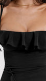 Lyla Backless Bodycon Ruffle Mini Dress - Fashion Pov