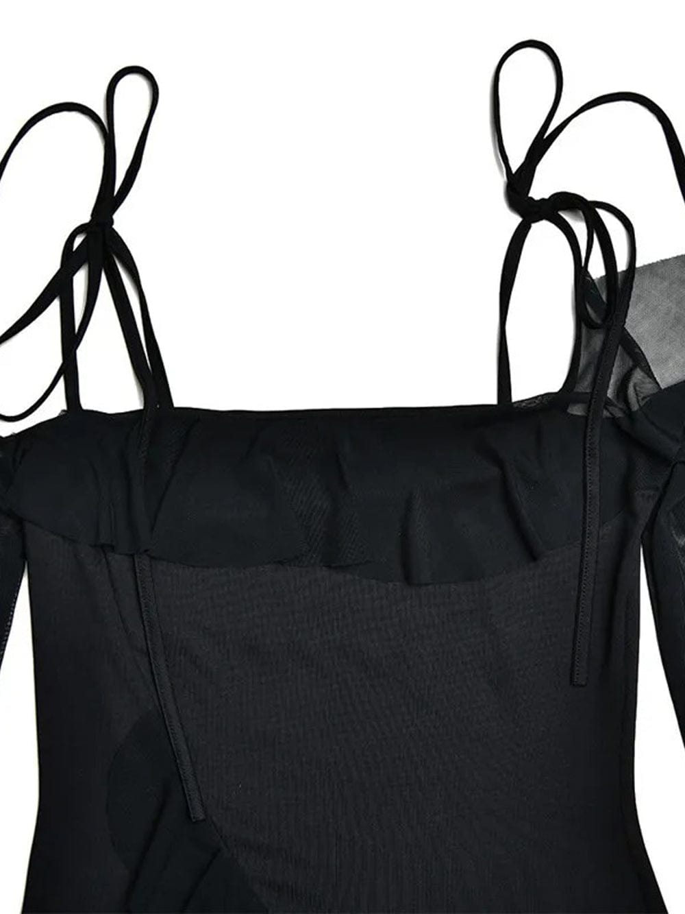 Lyla Backless Bodycon Ruffle Mini Dress - Fashion Pov