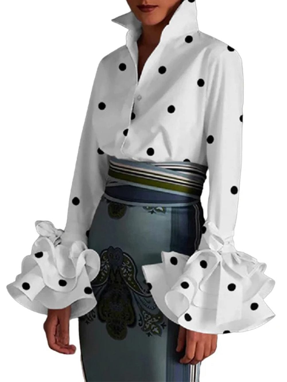 Madeline Flared Sleeves Shirt - Fashion Pov