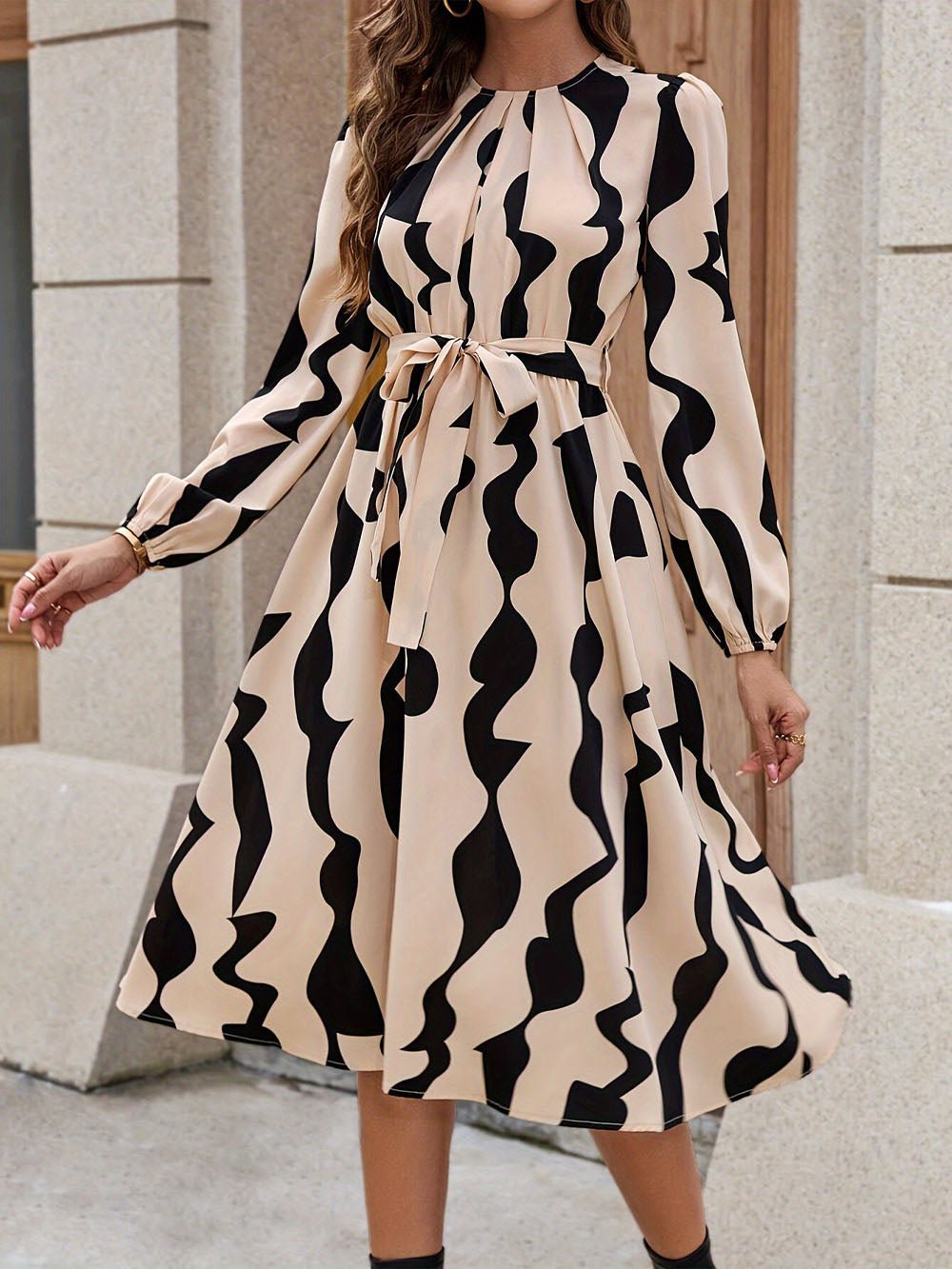 Mary Long Sleeve Midi Dress - Fashion Pov