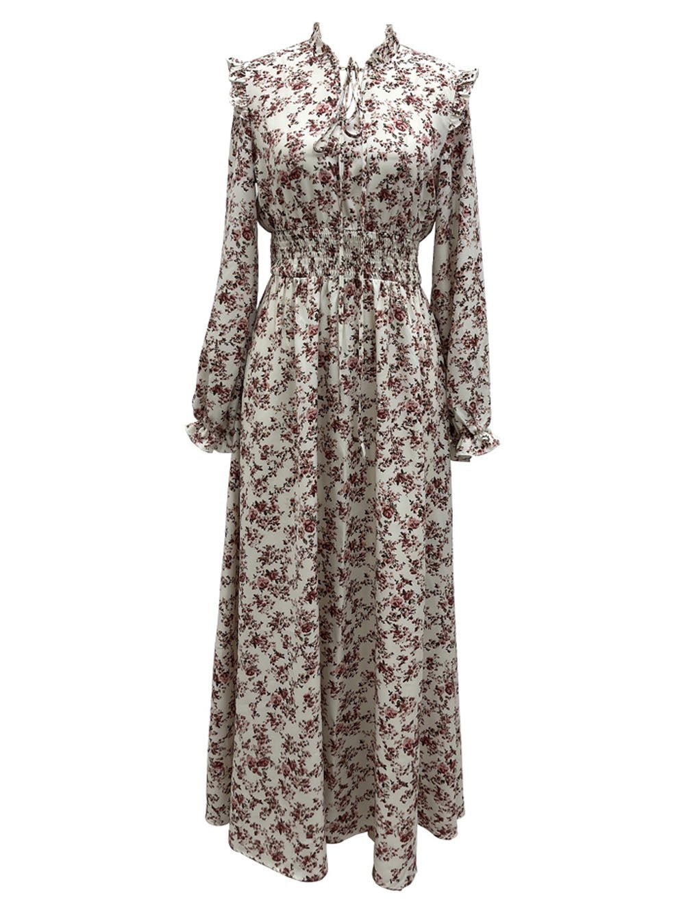 Millie Floral Long Sleeve Midi Dress - Fashion Pov