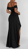 Millie Off Shoulder Ruffled Split Maxi Dress - Fashion Pov